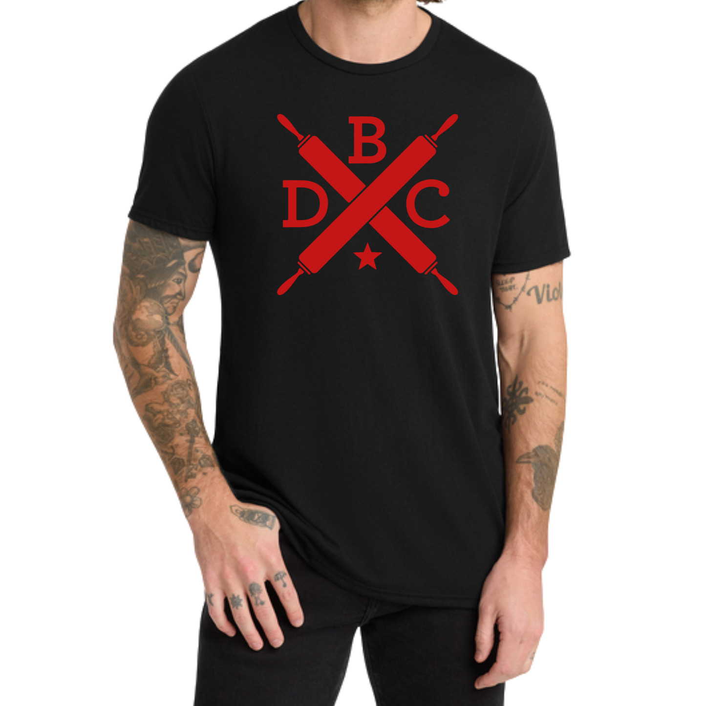 DBC Crossed Pins Throwback Tee - Red Pins