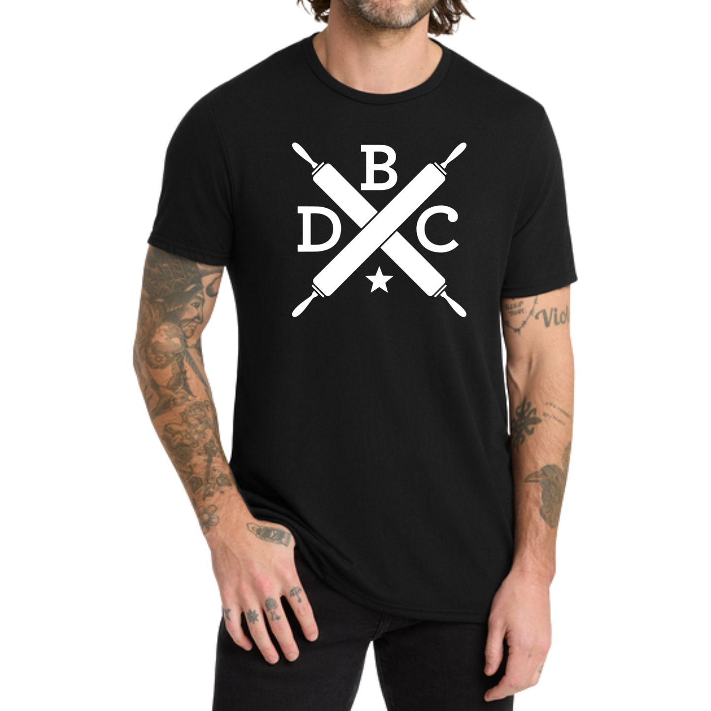 DBC Crossed Pins Throwback Tee - White Pins