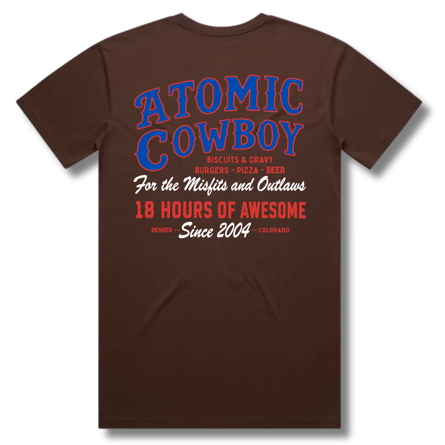Atomic Cowboy Western Tee - Light Blue