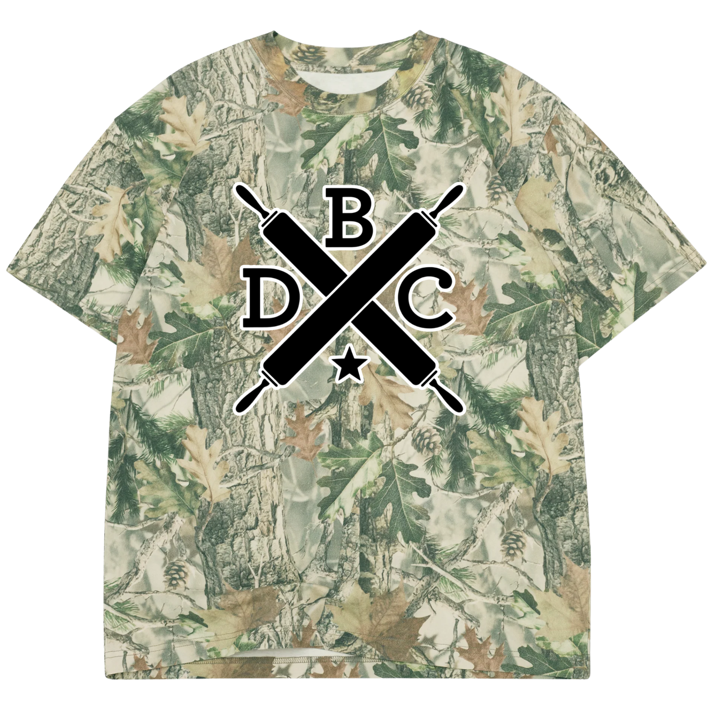 DBC Crossed Pins Camo Tee - Black Pins